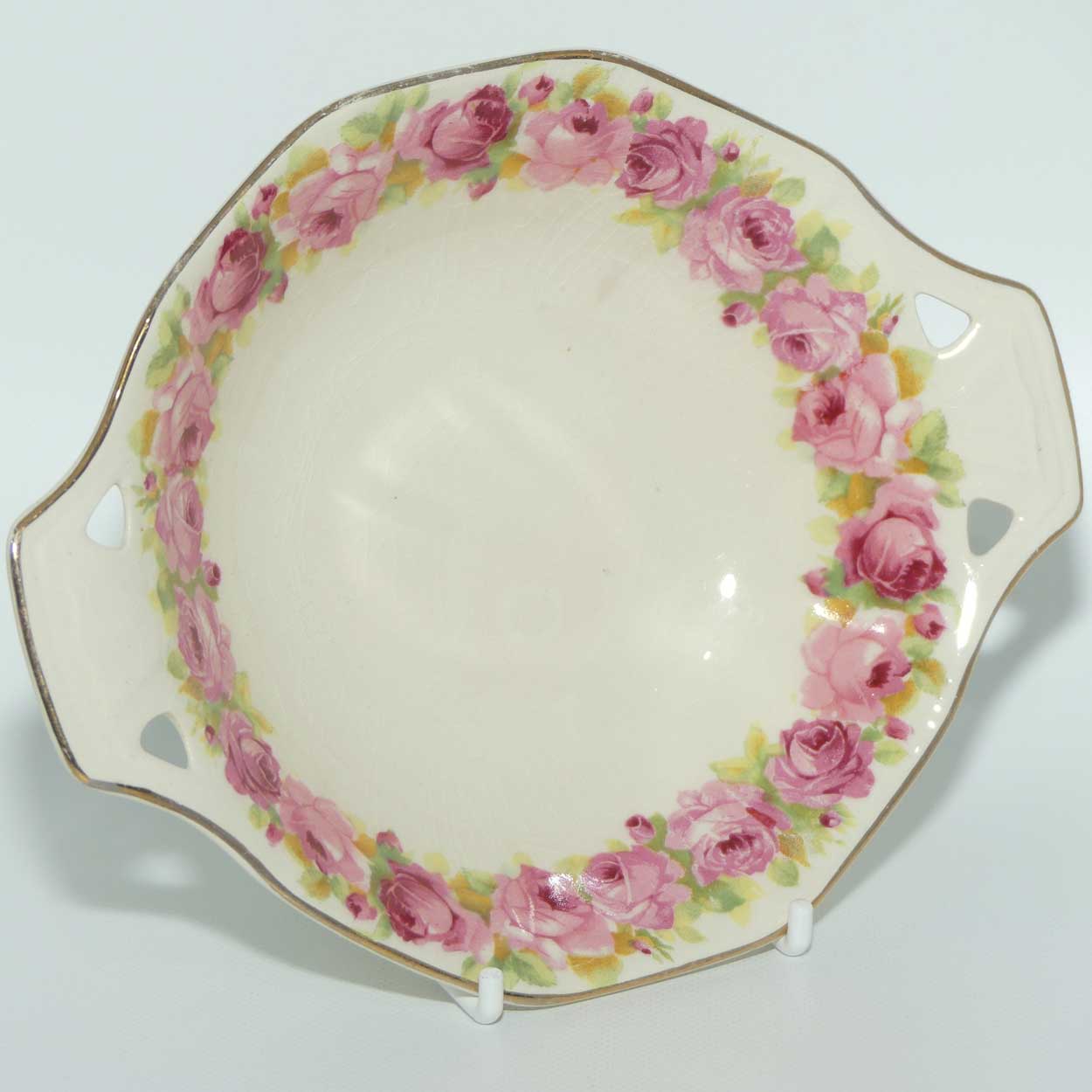 Royal Doulton Raby Rose double handle dish D5533 | #2