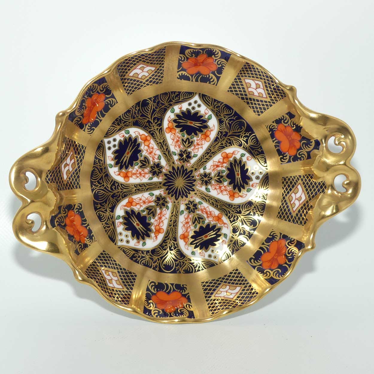 Royal Crown Derby Old Imari 1128 small footed and handled bowl | c.1981