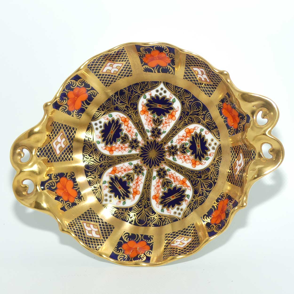 Royal Crown Derby Old Imari 1128 small footed and handled bowl | c.1981