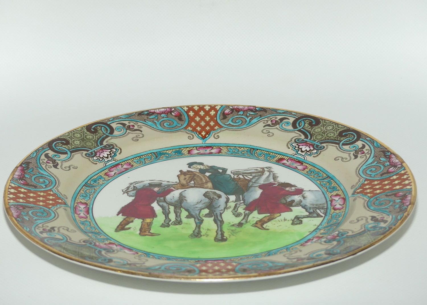Royal Doulton Hunting Thomson A plate D2215: The Meet Riders Mounting