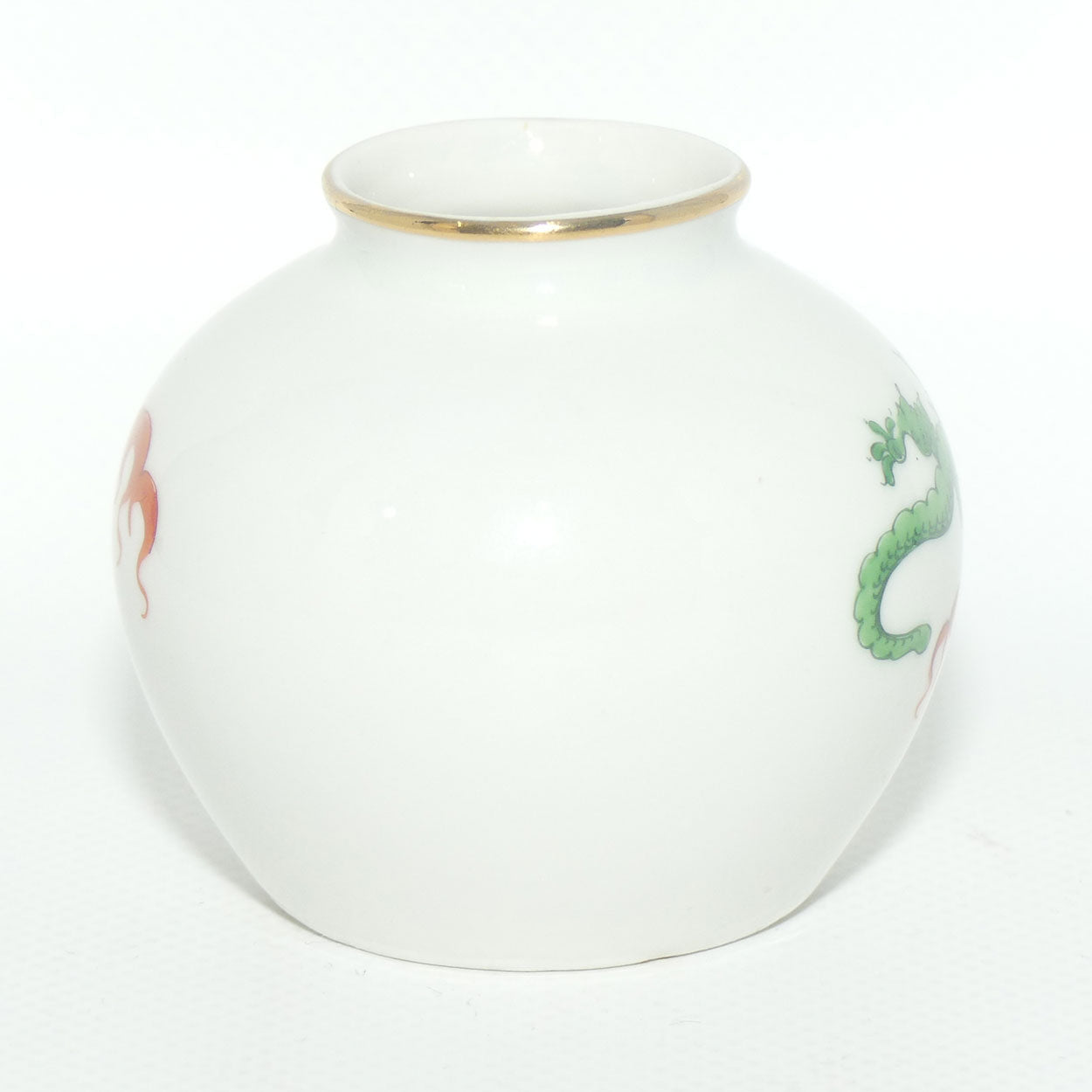 Meissen Green Dragon miniature vase
