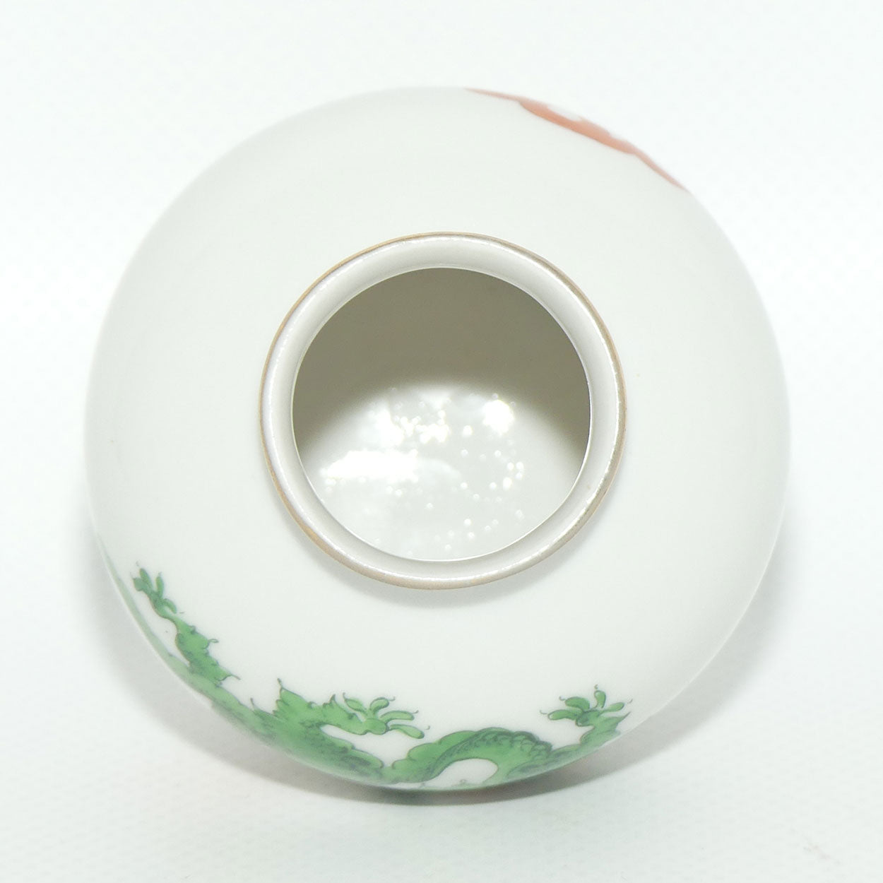 Meissen Green Dragon miniature vase