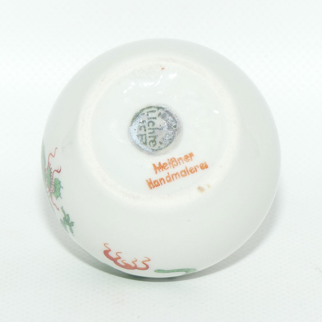 Meissen Green Dragon miniature vase