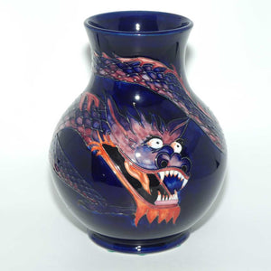 Moorcroft Dragon bulbous vase (Blue)