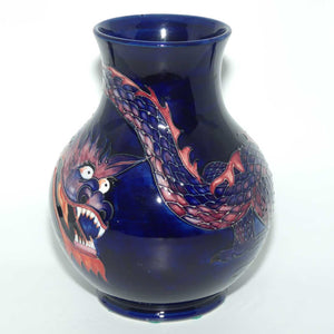 Moorcroft Dragon bulbous vase (Blue)