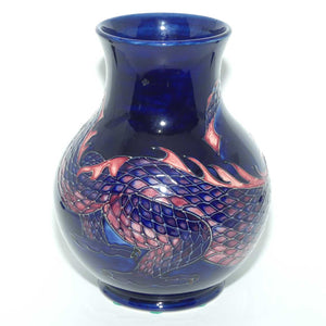 Moorcroft Dragon bulbous vase (Blue)