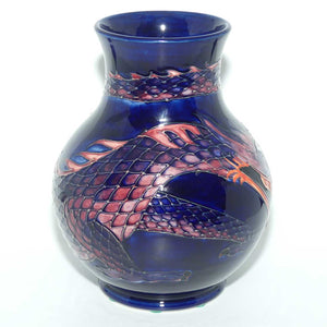 Moorcroft Dragon bulbous vase (Blue)