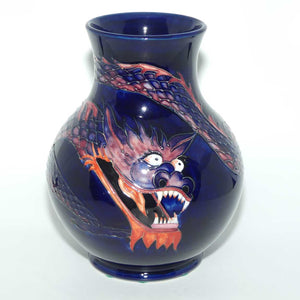 Moorcroft Dragon bulbous vase (Blue)