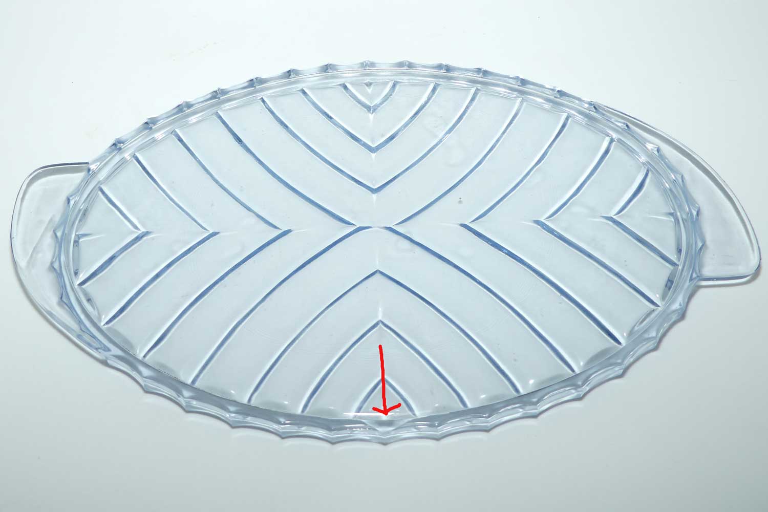 Art Deco Ice Blue Glass dressing table set