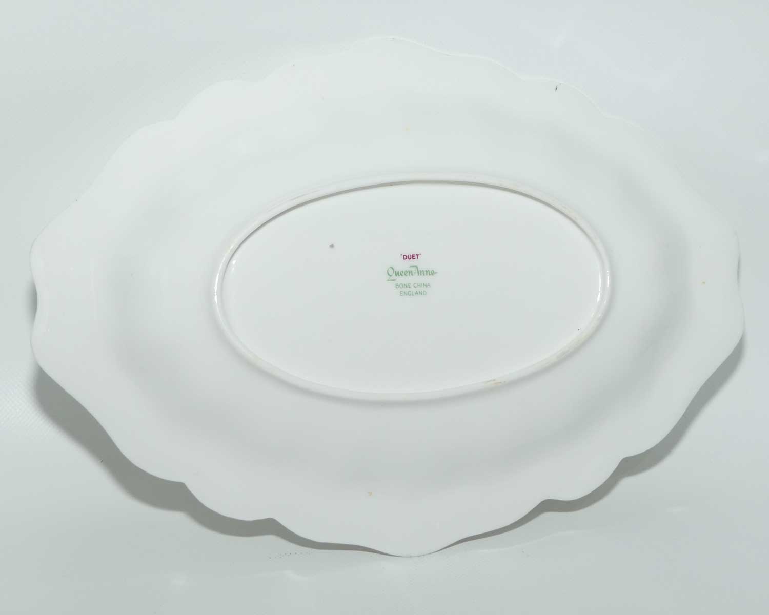 Queen Anne Bone China oval tray | Duet | Two Roses