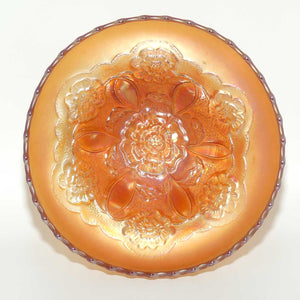 Dugan Marigold Carnival Glass Double Stem Rose pattern bowl #3