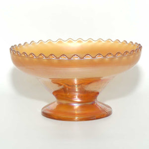 Dugan Marigold Carnival Glass Double Stem Rose pattern bowl #3