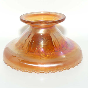 Dugan Marigold Carnival Glass Double Stem Rose pattern bowl #3