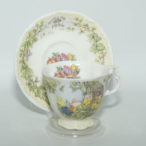 Royal Doulton Brambly Hedge Giftware | Year Cups and Saucers | 1996 tea duo | boxed