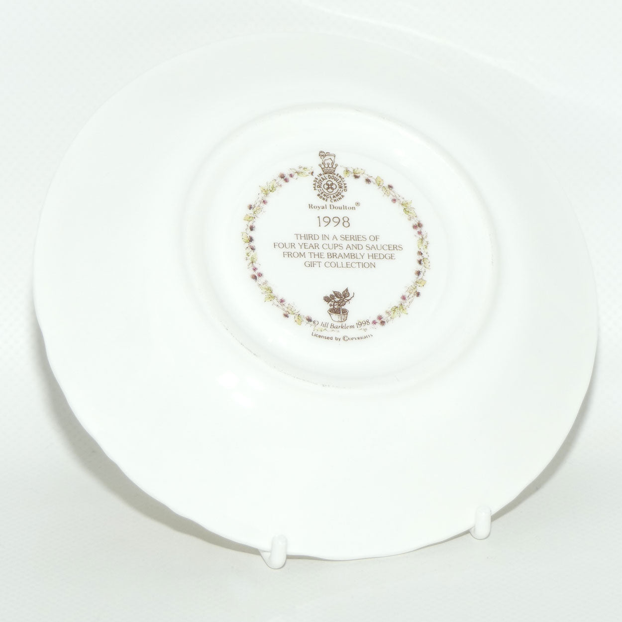 Royal Doulton Brambly Hedge Giftware | Annual Cup and Saucer | 1998 | boxed