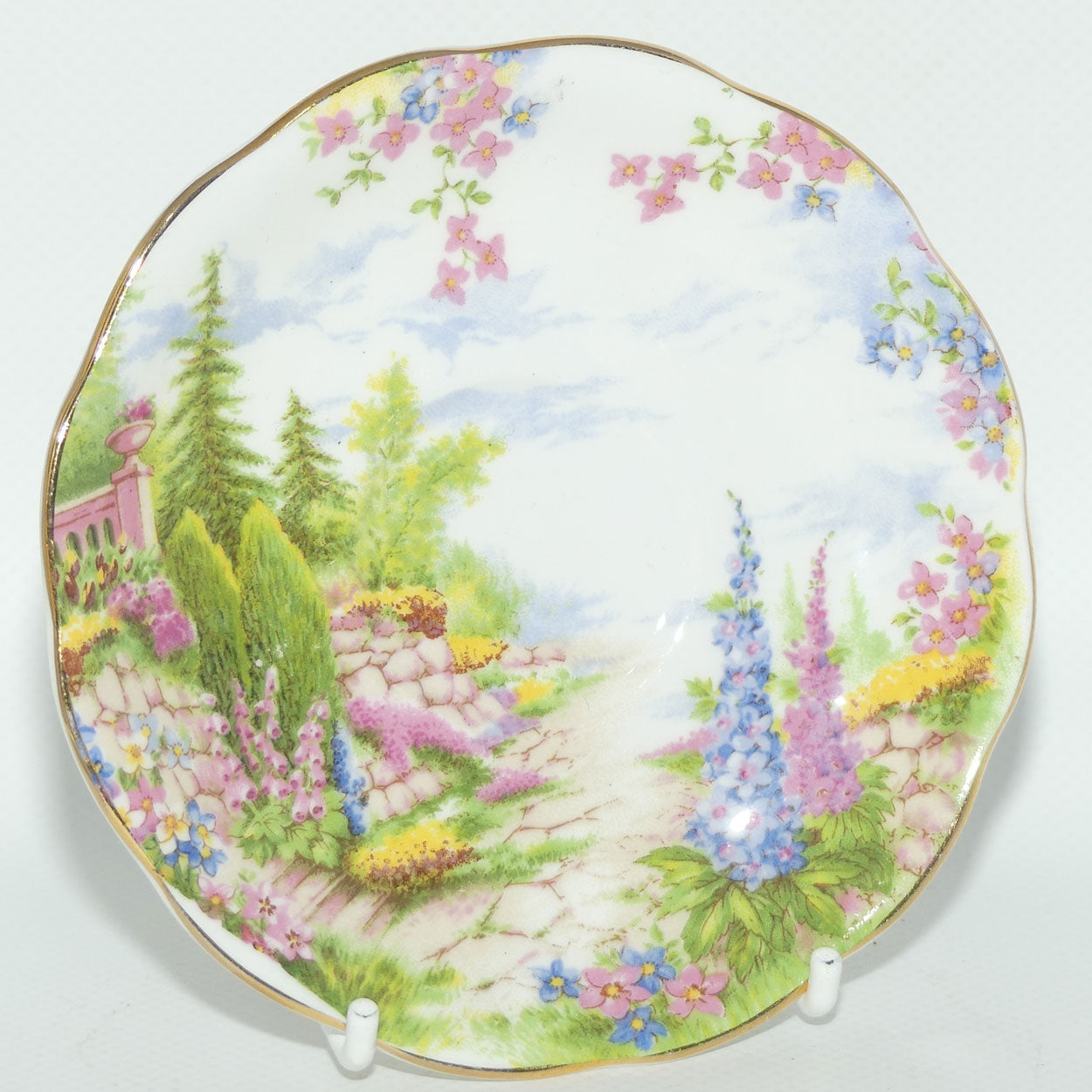 Royal Albert Bone China Kentish Rockery pattern duo | coffee size | older Hampton shape