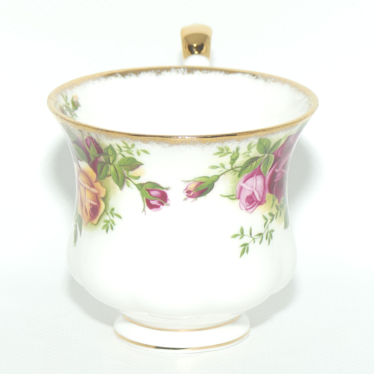 Royal Albert Bone China England Old Country Roses coffee duo | © 1962 Royal Albert Ltd backstamp