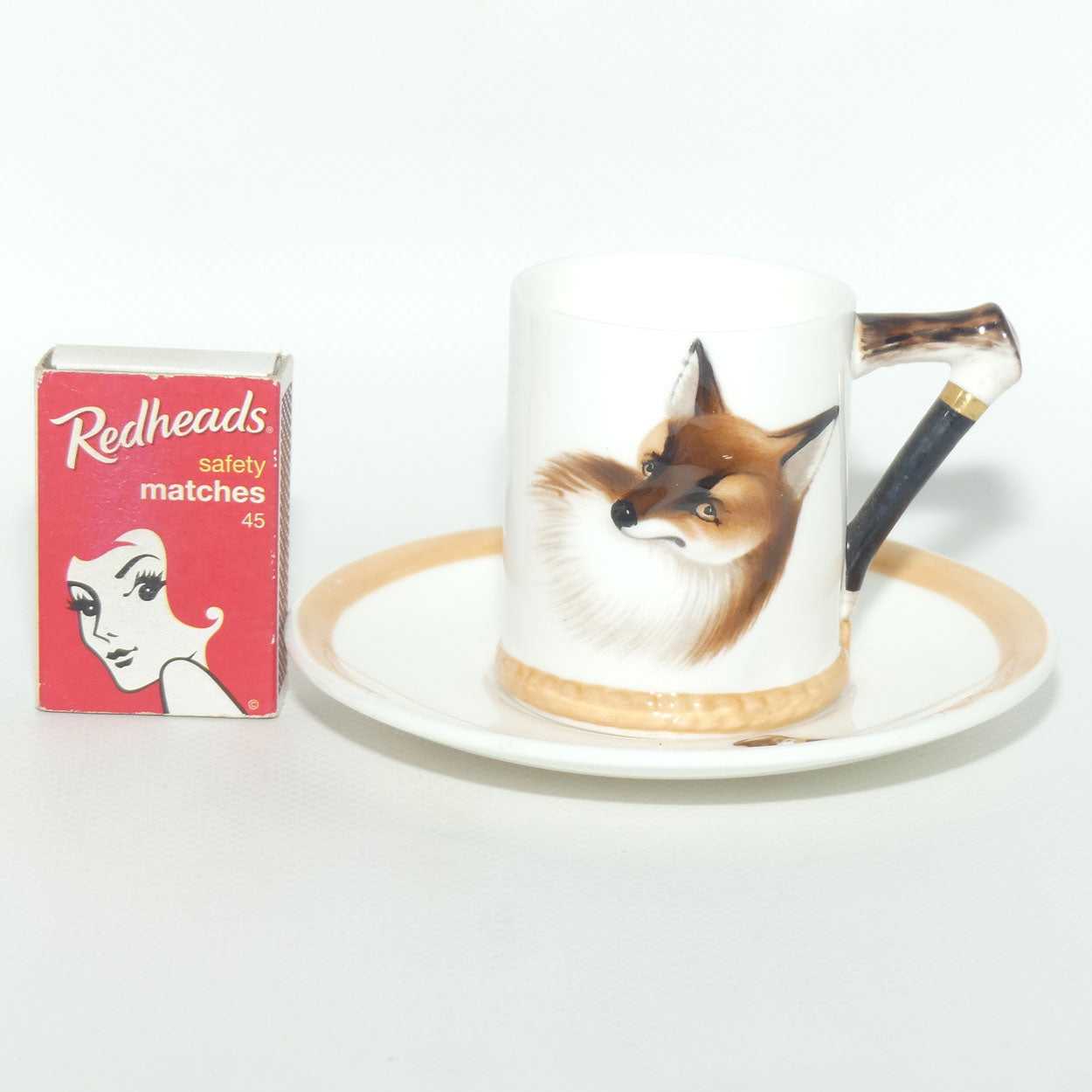 Royal Doulton Reynard the Fox coffee cup and saucer H4927 | Fox Head Turned