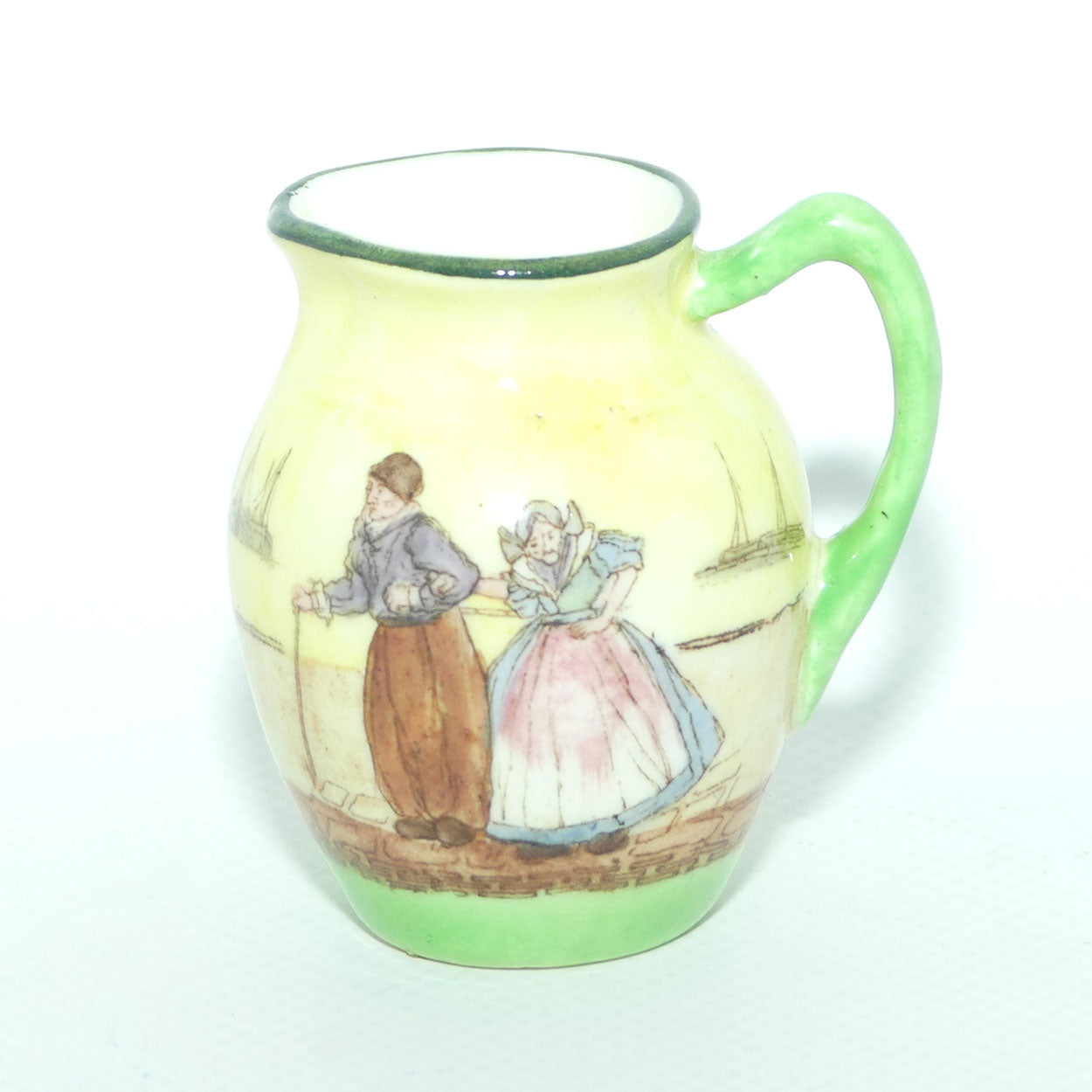 Royal Doulton Dutch A Harlem pattern miniature jug | Old Man and Woman Arm in Arm