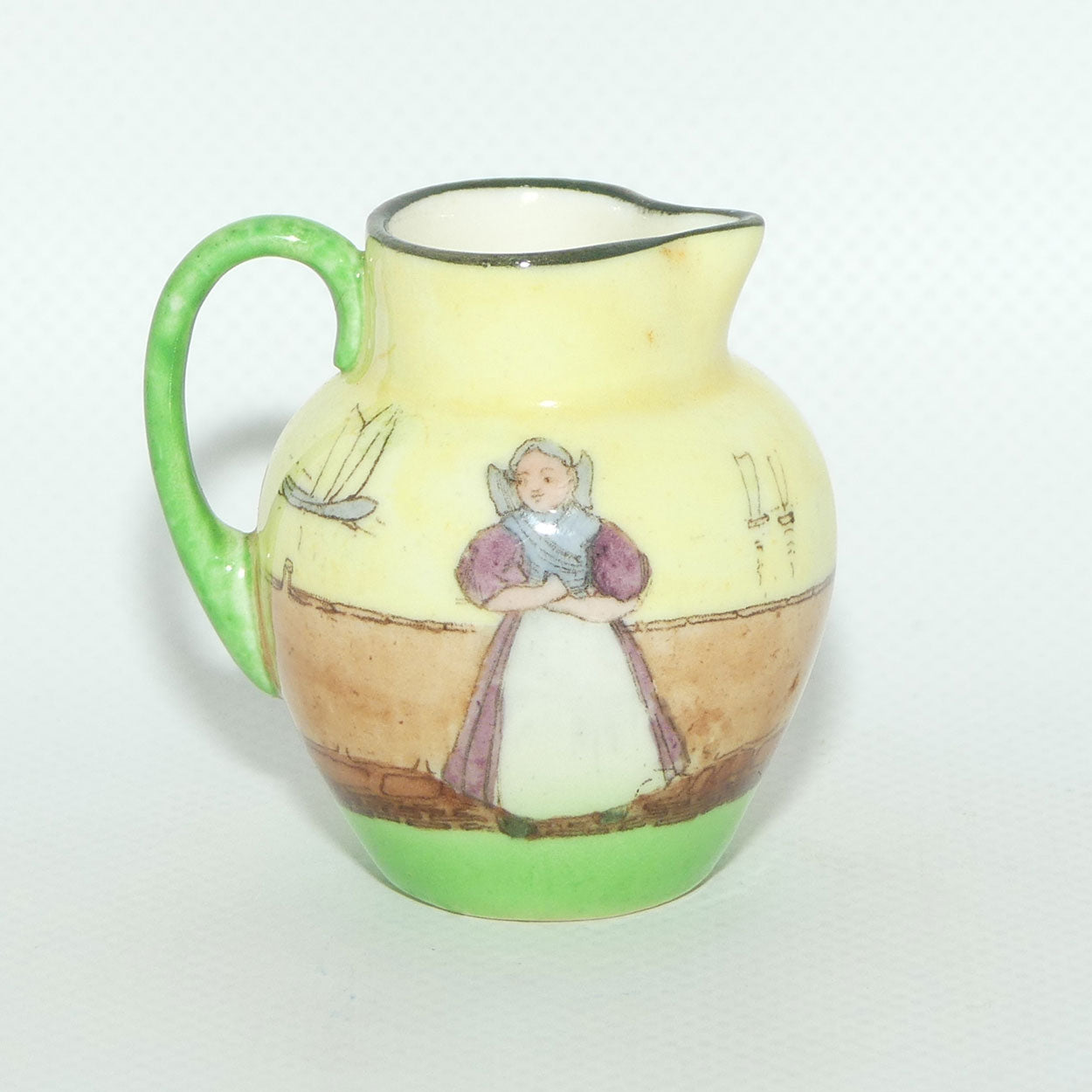 Royal Doulton Dutch A Harlem pattern miniature jug | Two Young Girls