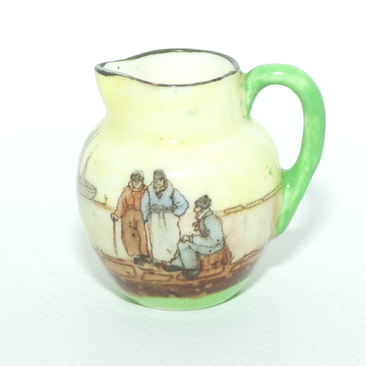 Royal Doulton Dutch A Harlem pattern miniature jug | Super Miniature | 3 Men talking