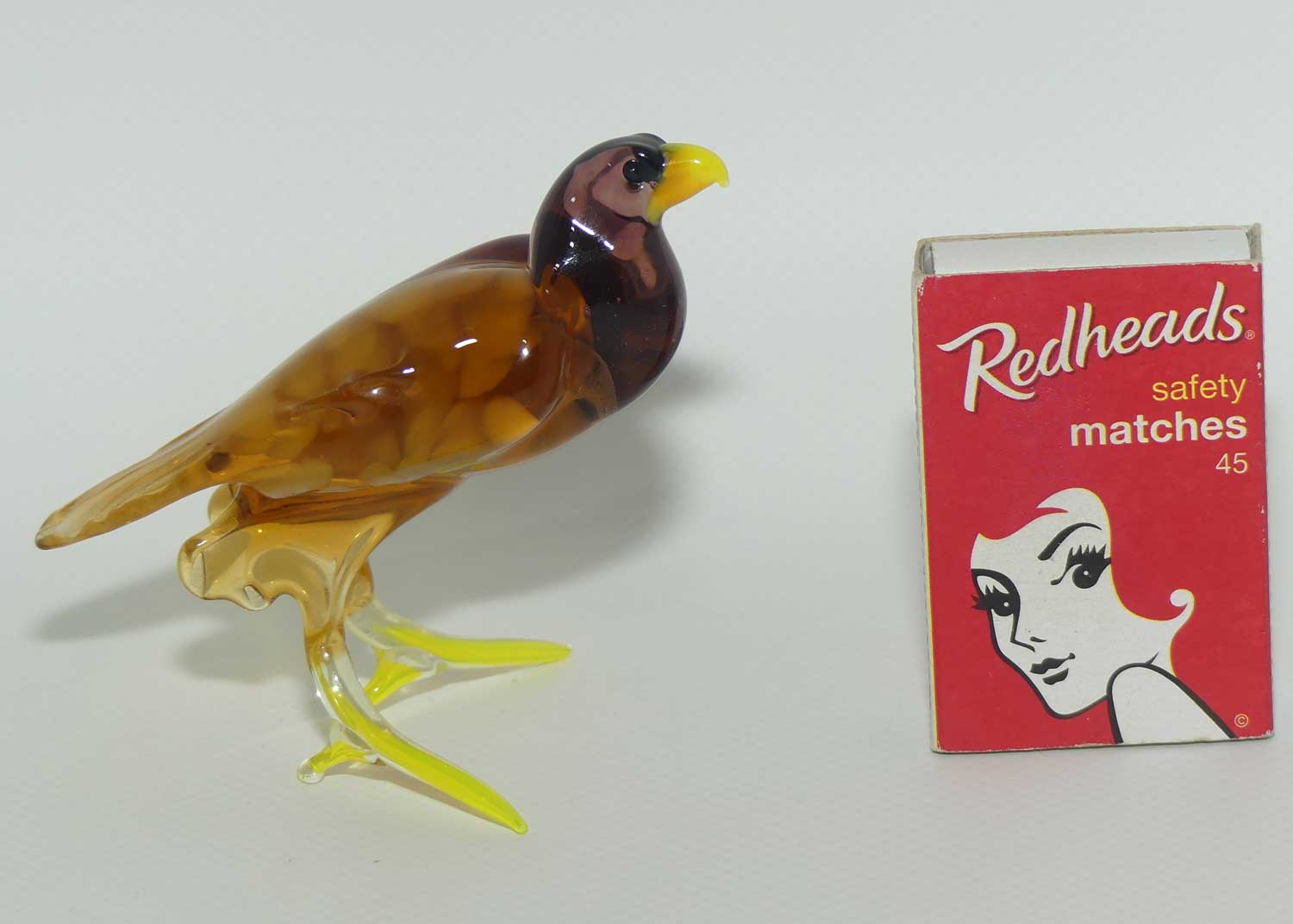 Fine quality Lampwork Murano Glass Bald Eagle figure