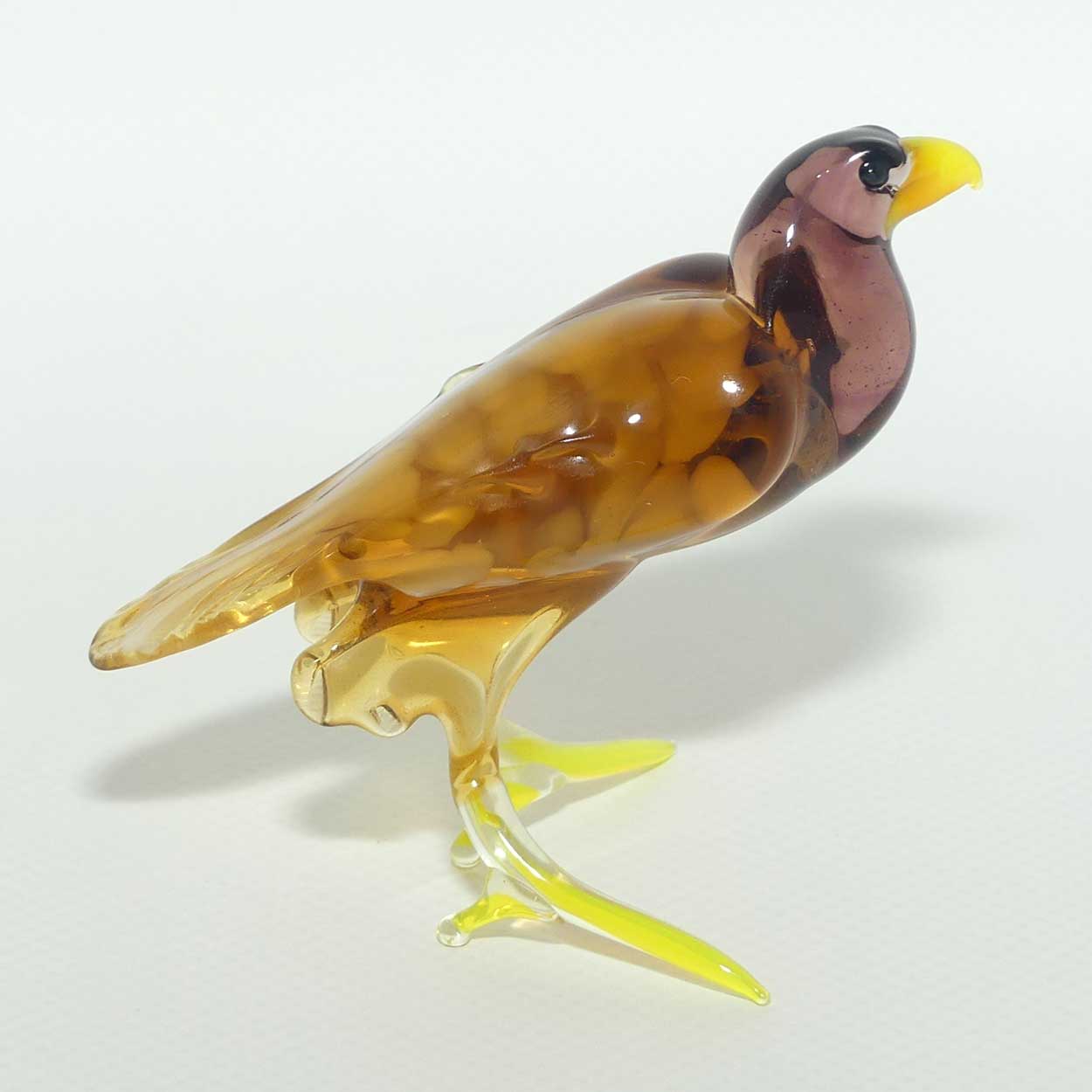 Fine quality Lampwork Murano Glass Bald Eagle figure