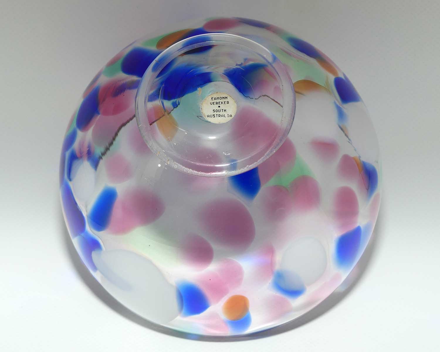 Eammon Verecker South Australia Art Glass Bowl