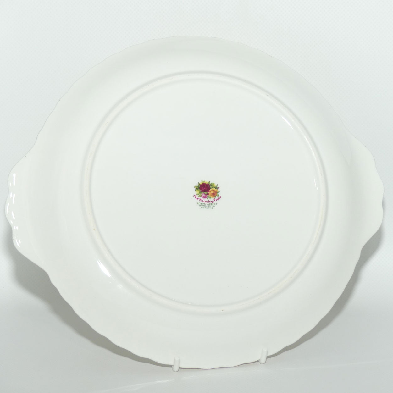 Royal Albert Bone China England Old Country Roses handled cake plate | early stamp | #2
