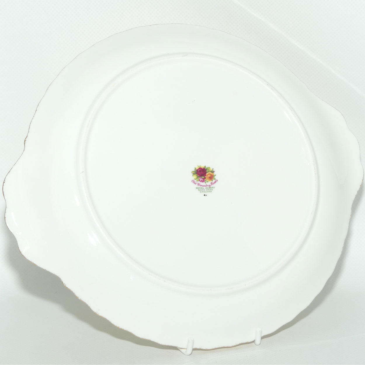 Royal Albert Bone China England Old Country Roses handled cake plate | early stamp | #3
