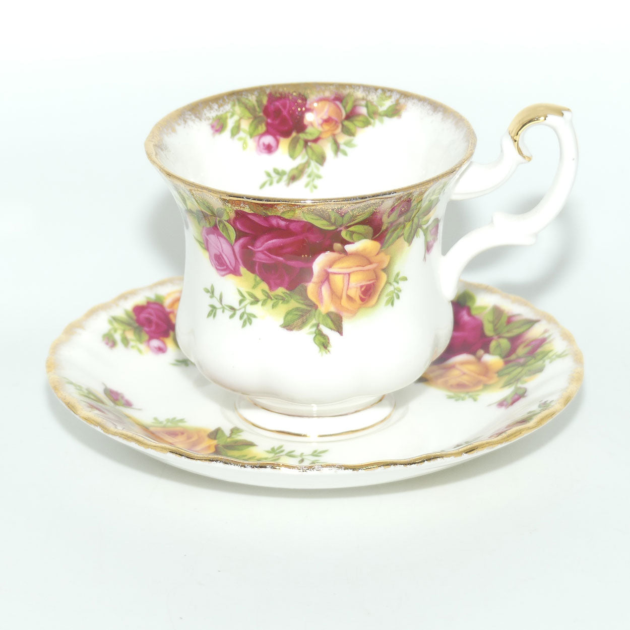 Royal Albert Bone China England Old Country Roses coffee duo set of 6 | Early stamp