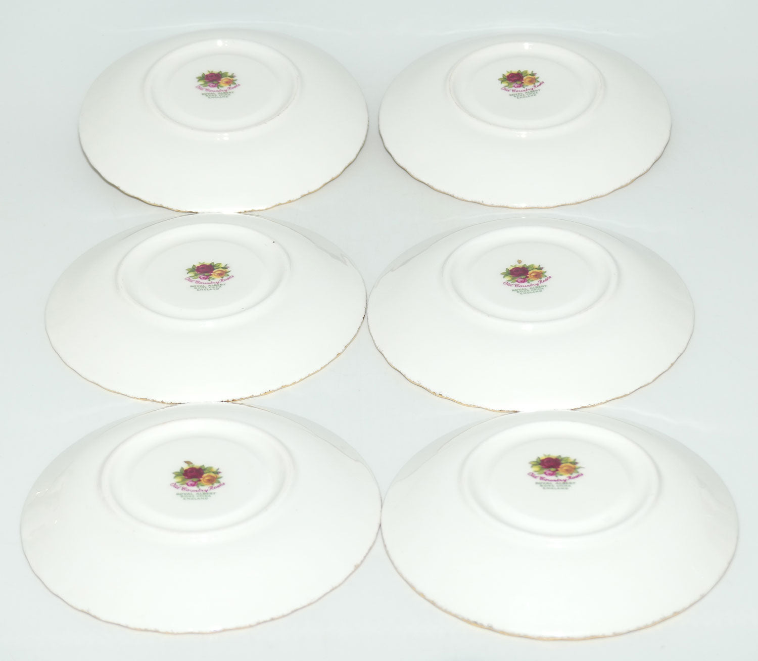 Royal Albert Bone China England Old Country Roses coffee duo set of 6 | Early stamp
