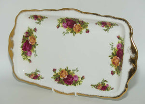 Royal Albert Bone China England Old Country Roses rectangular tray | early backstamp