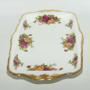 Royal Albert Bone China England Old Country Roses rectangular tray | early backstamp