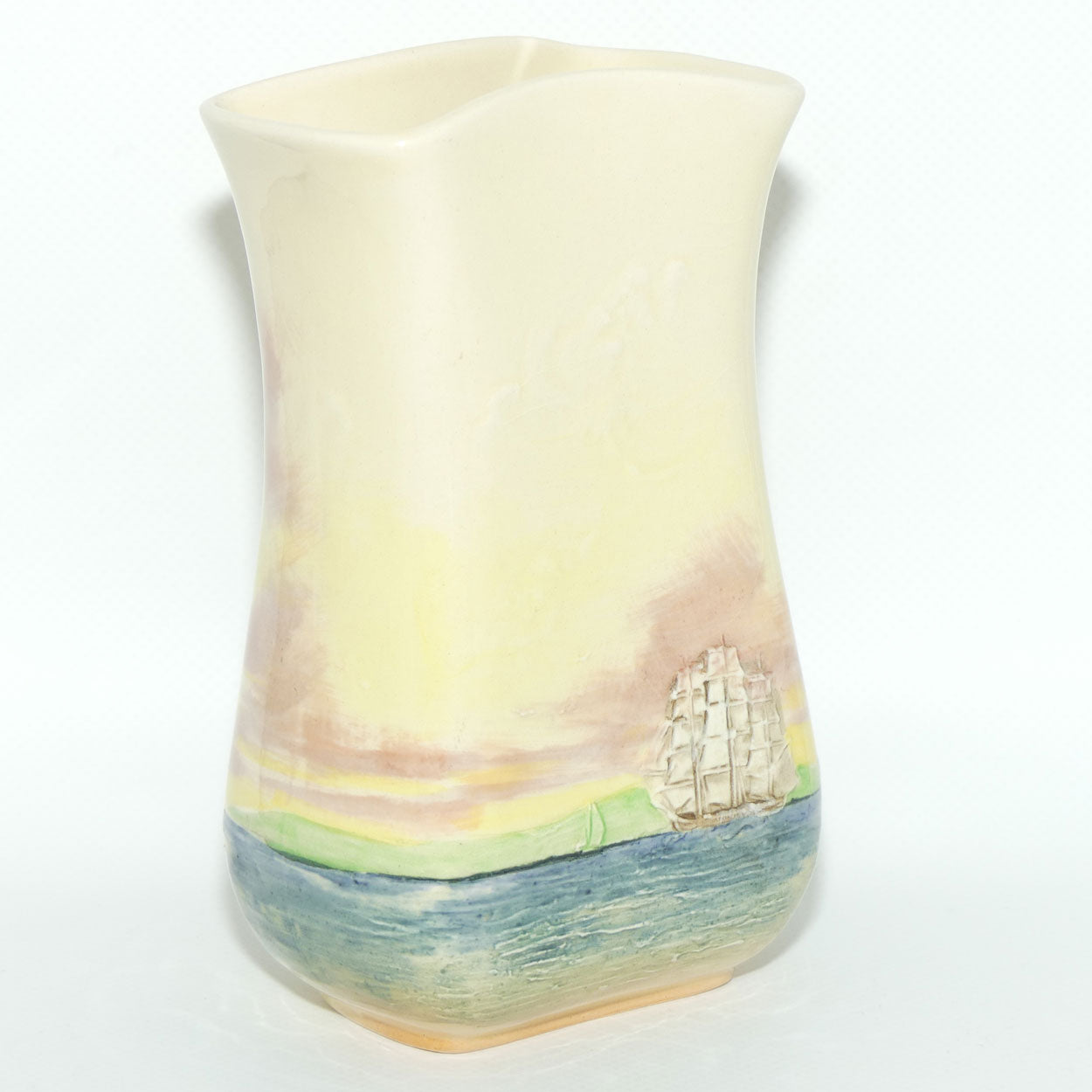 Royal Doulton Famous Ships East Indiaman tall flaired vase D5957