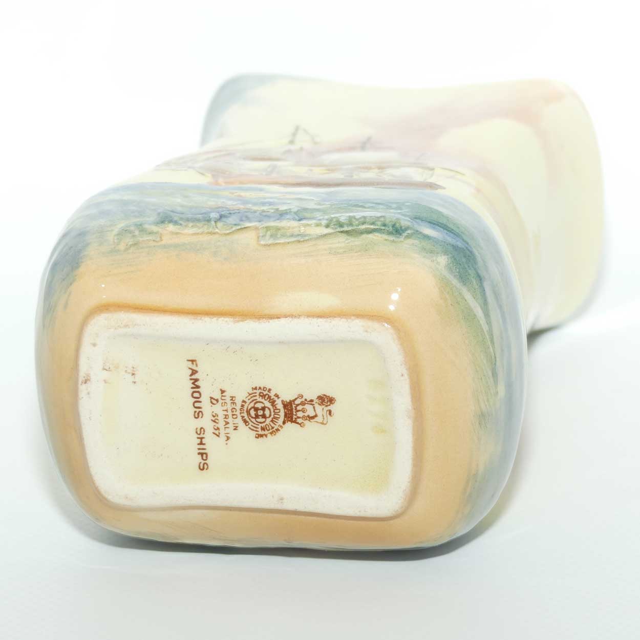 Royal Doulton Famous Ships series | East Indiaman tall flaired vase D5957 | #2