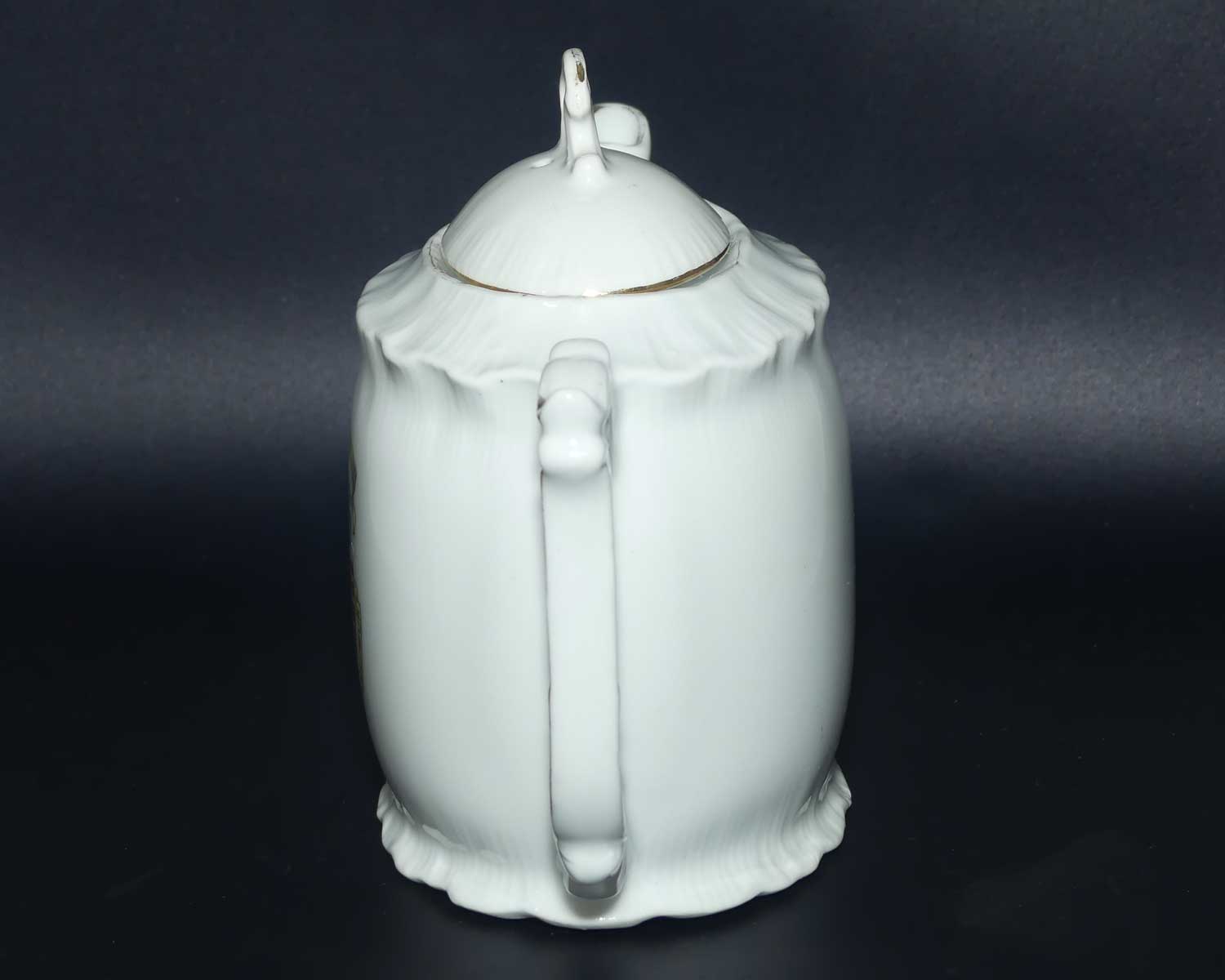 Souvenir tea pot | Depicts Crest of Eastbourne Meliora Sequimir c.1905