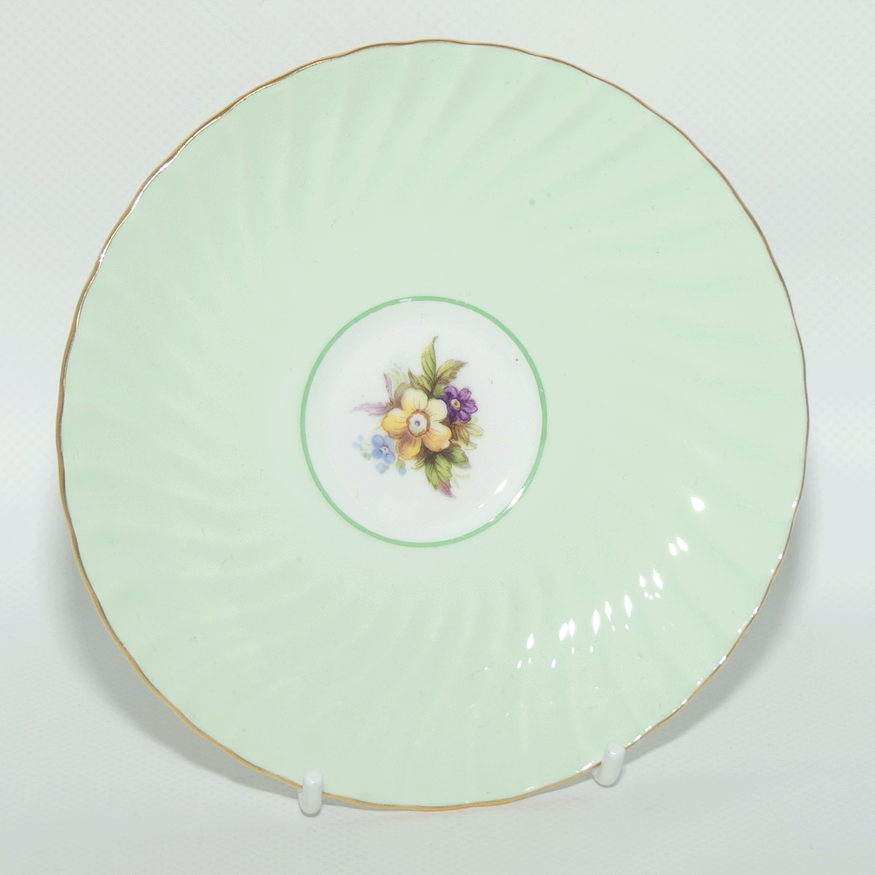 EB Foley Bone China Floral Spray trio | Light Green wash