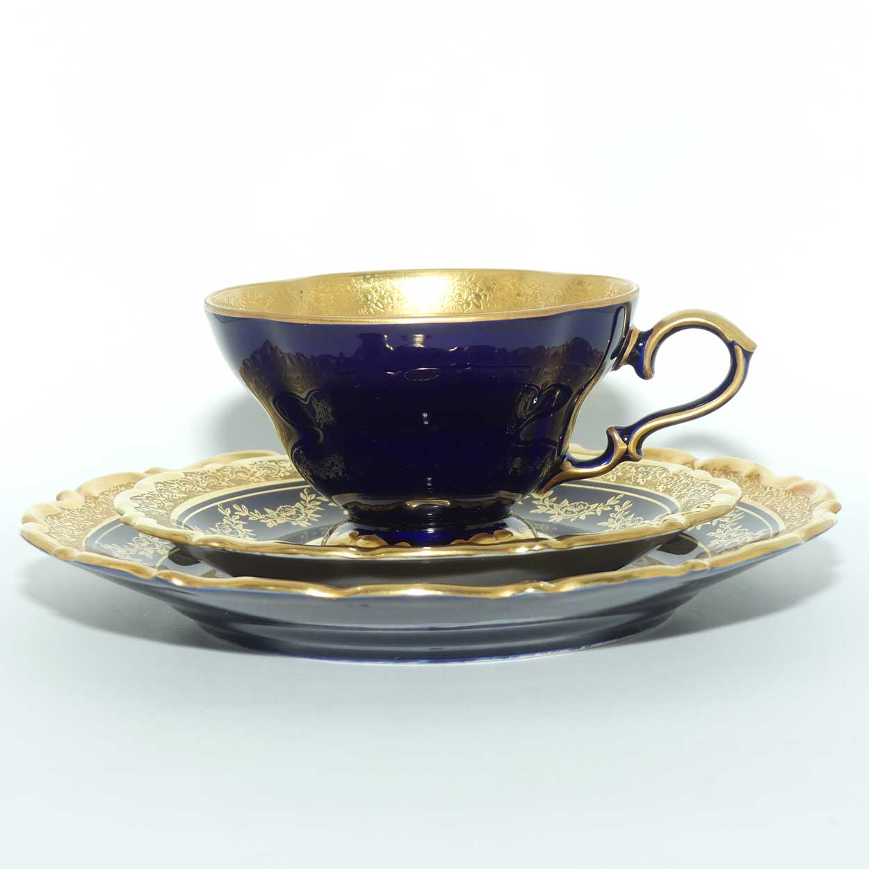 Lindner Kueps Bavaria Blue and Gilt | Echt Cobalt trio