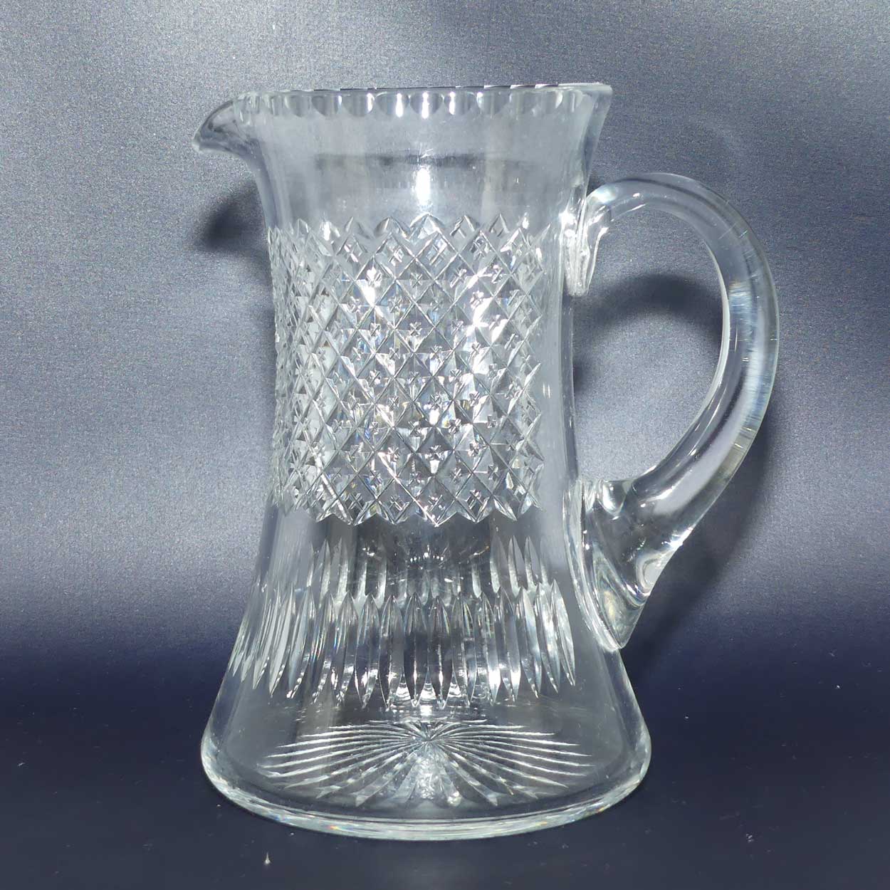 Fine quality Edwardian era crystal water jug