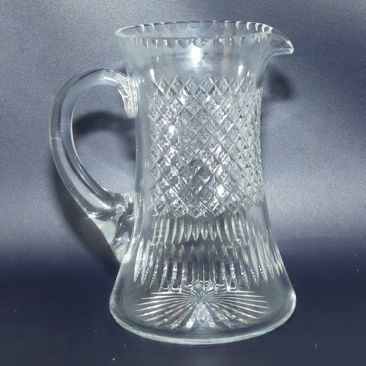 Fine quality Edwardian era crystal water jug