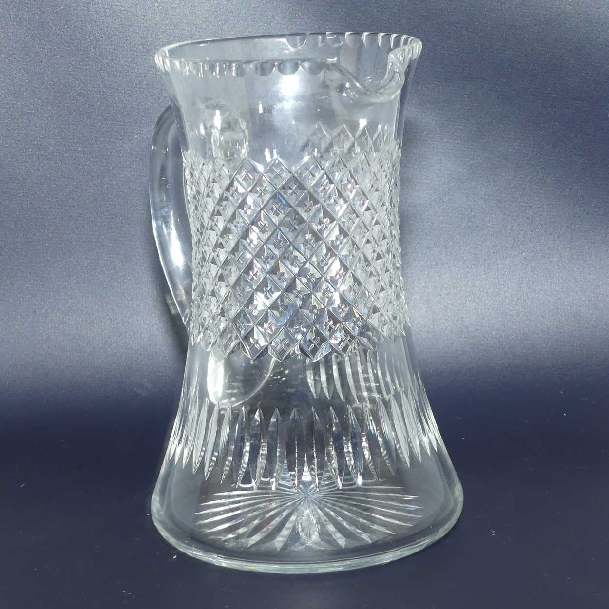 Fine quality Edwardian era crystal water jug