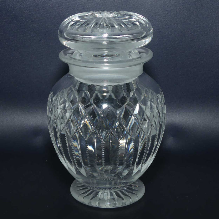 Edwardian era Crystal lidded pickle jar