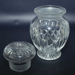 Edwardian era Crystal lidded pickle jar