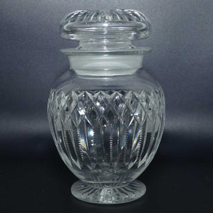 Edwardian era Crystal lidded pickle jar