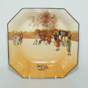 Royal Doulton Coaching Days large bowl | Square shape | Truncated corners