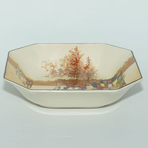 Royal Doulton Coaching Days large bowl | Square shape | Truncated corners