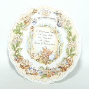 Royal Doulton Brambly Hedge Giftware | Recipe Collection | Elderflower Wine plate | 20cm