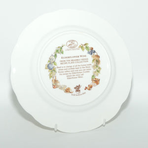 Royal Doulton Brambly Hedge Giftware | Recipe Collection | Elderflower Wine plate | 20cm