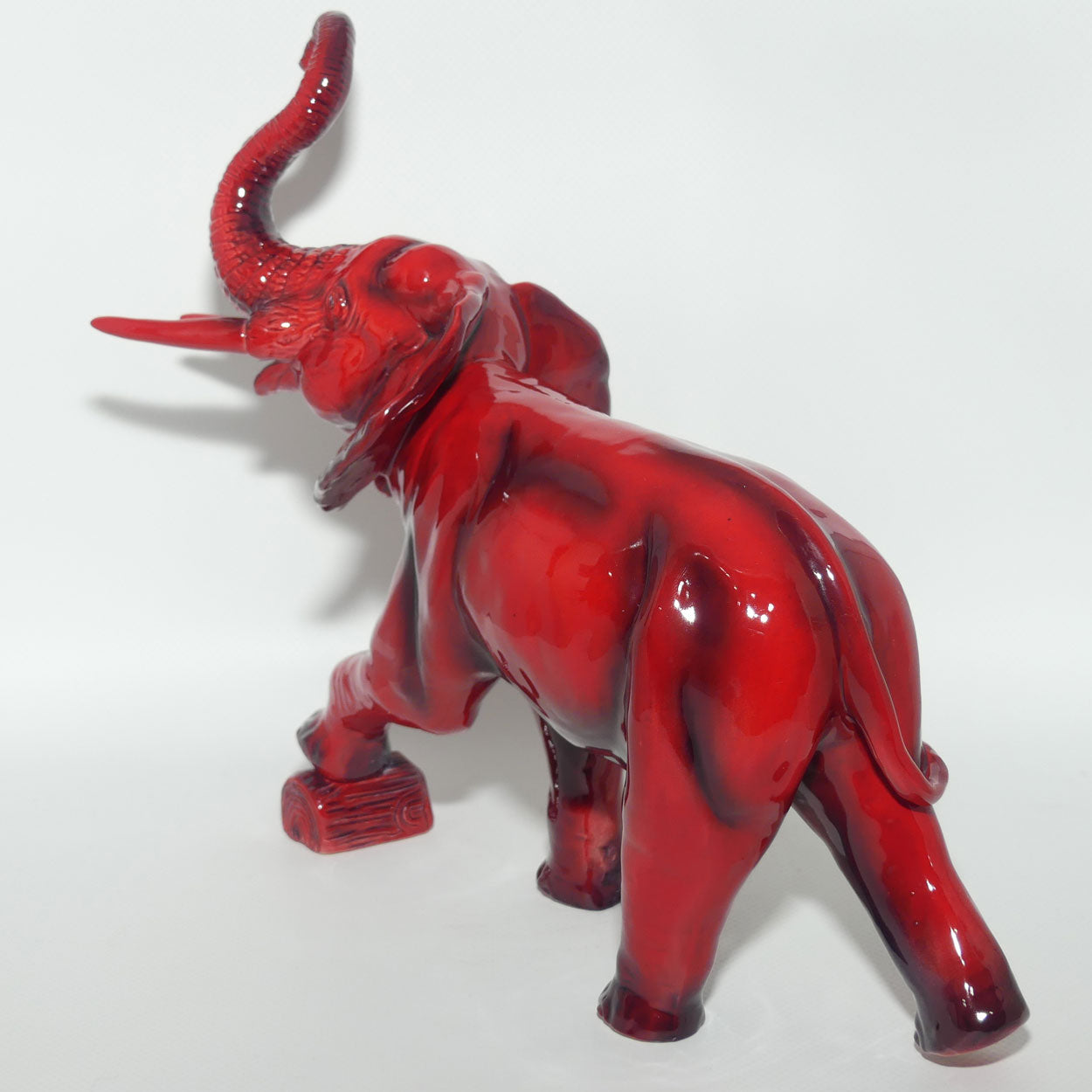 Peggy Davies Ceramics | Ruby Fusion Glaze | Elephant Trunk in Salute